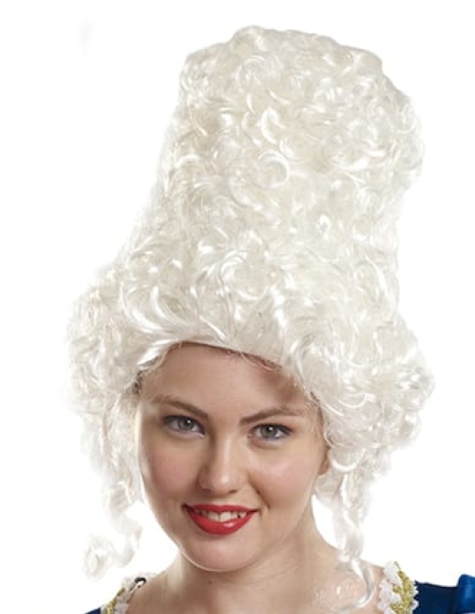 Wig- Maria Antoinette (Peluca Epoca Mujer#)- Female Curly White - High