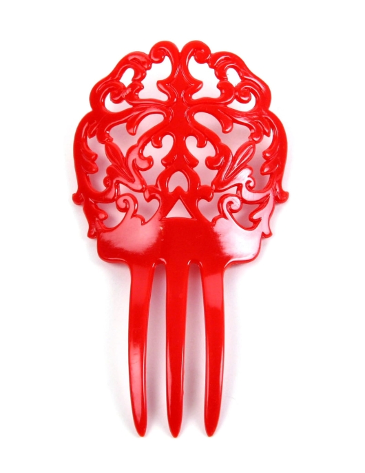 Red Medium Hair Comb