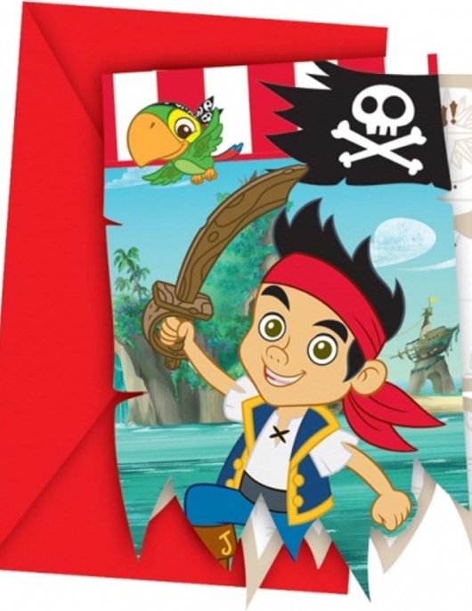 Jake and the Never Land Pirates Invitations with Envelopes 8pcs