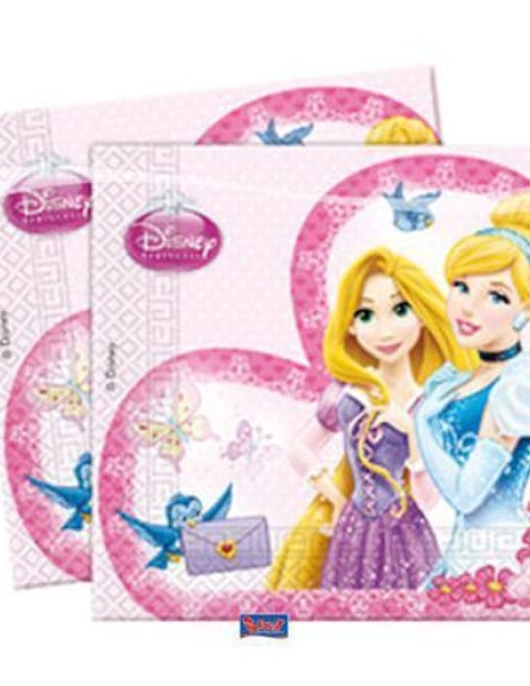 Princesses Cinderella Rapunzel Paper Napkins 33 x 33cm