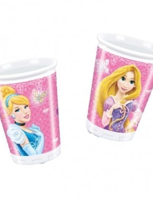 Princesses Cinderella Rapunzel Plastic Cups