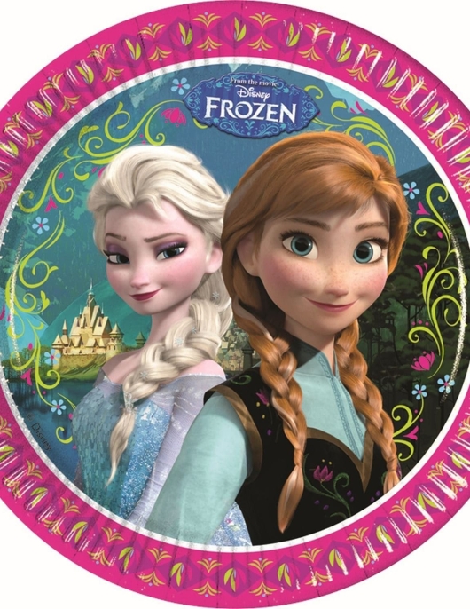 Frozen Round Paper Plates 18cm