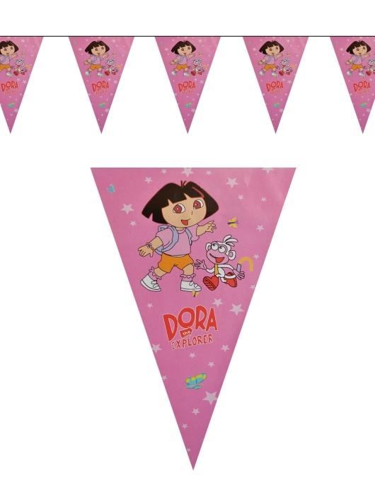 Dora Starry Pink Paper Flag Banner 2.7meter