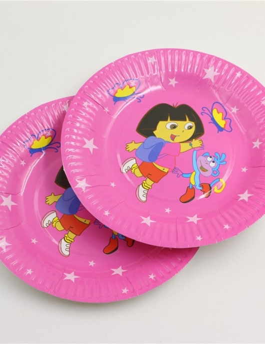 Dora the Explorer Round Paper Plates 18cm
