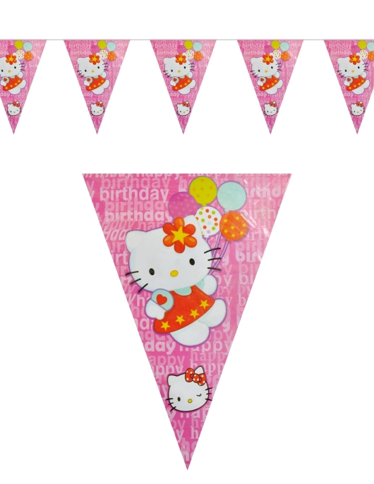 Hello Kitty Happy Birthday Paper Flag Banner 2.7meter