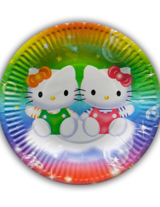 Hello Kitty - Round Paper Plates 18 cm