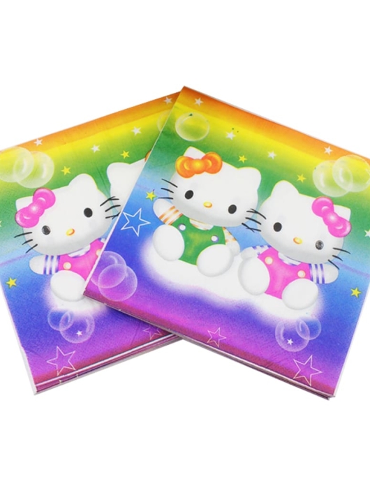 Hello Kitty 2 Kitty Paper Napkins 33 x 33cms