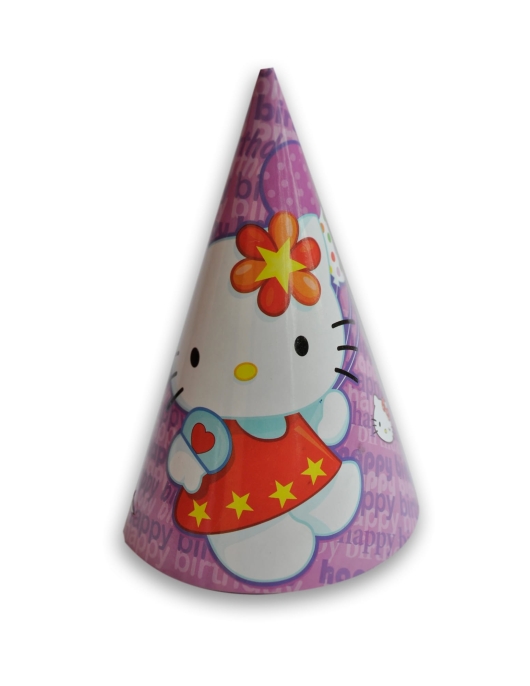 Hello Kitty Happy Birthday Paper Hats 10pcs
