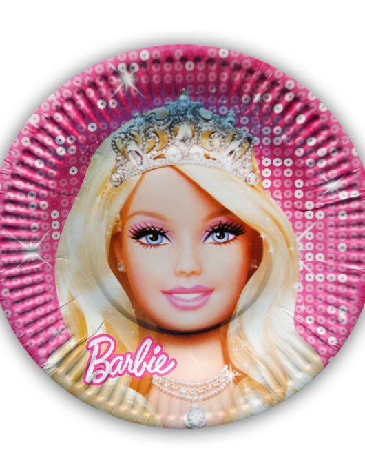 Barbie Round Paper Plates 17.8cms