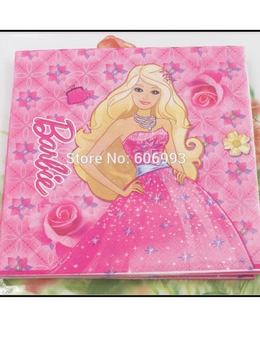 Barbie Paper Napkins 33 x 33cms