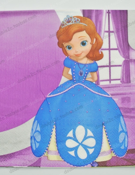 Sofia the First Paper Paper Napkins 33 x 33cms