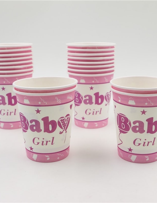 Baby Girl Paper Cups 250ml