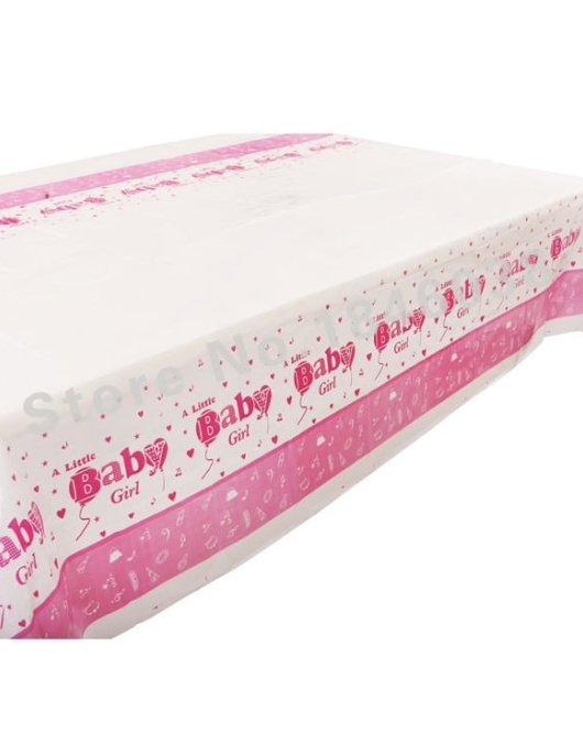 Baby Girl Plastic Table Cover 108 x 180cms