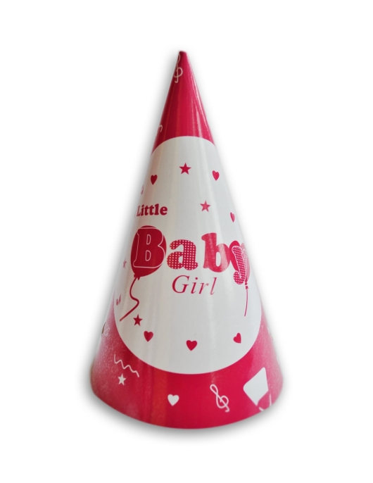 Pink Little Baby Girl Paper Hats 10