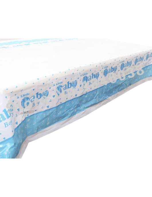 Blue Little Baby Boy Plastic Table Cover 108 x 180 cms