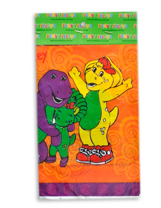 Barney Dinosaur Plastic Table Cover 108 x 180cms