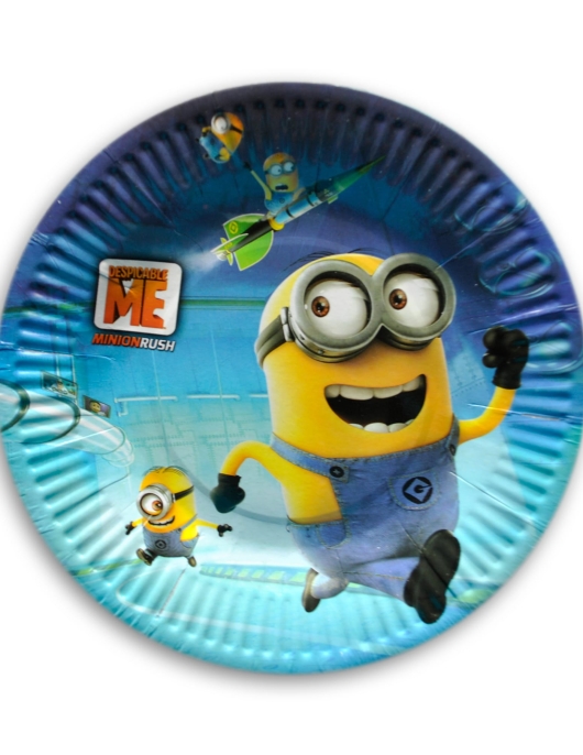 Despicable Me Minions Round Paper Plates 18cms