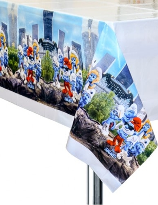 The Smurfs Plastic Table Cover 108 x 180cms