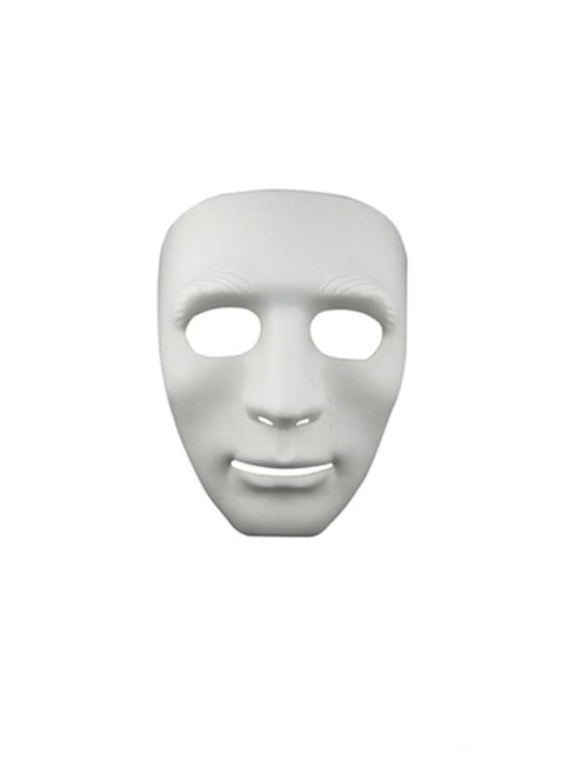 Plastic Male Mask White