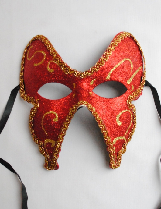 Girl Mask Glitter Red
