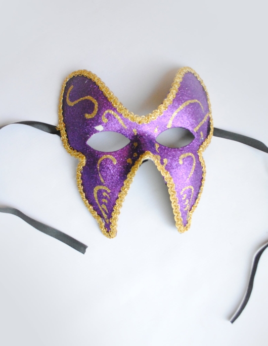 Girl Mask Glitter Purple