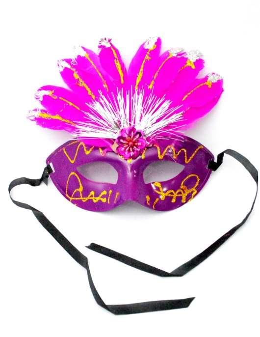 Girl Furr Mask Half Face Purple