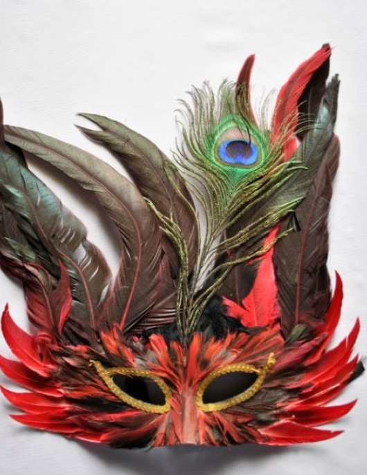 Furr Eye Mask Peacock Red 