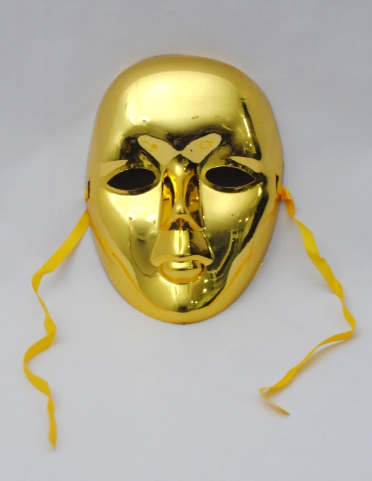 Full Face Plastic Golden Mask