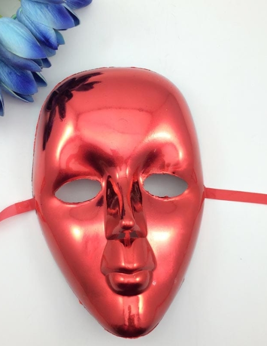 Full Face Plastic Light Pink Mask