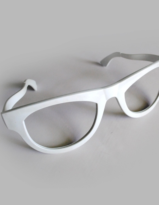 Funny Big Frame Eye Wear - White