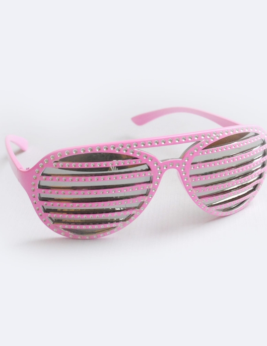 Slotted Novelty Party Eye Wear - Pink