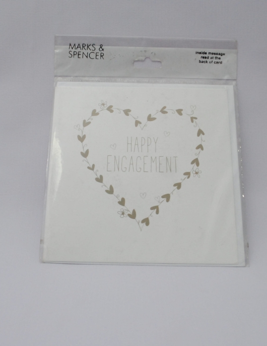 Happy Engagment Card White