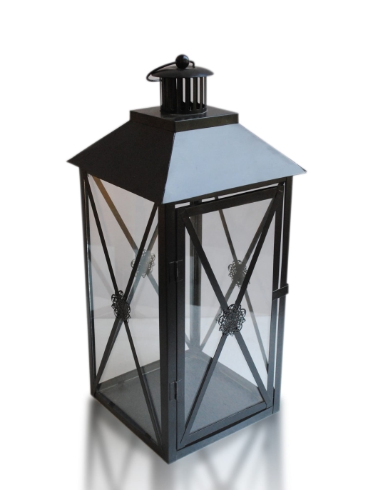 Candle Lantern Medium Black 