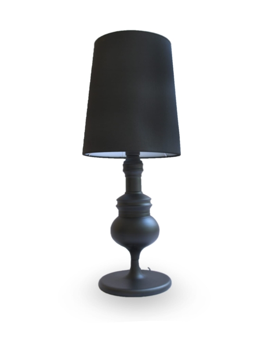 Short Height Bed Side Lamp Black