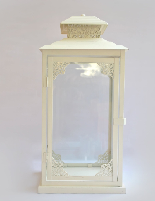 Candle Lantern White Large