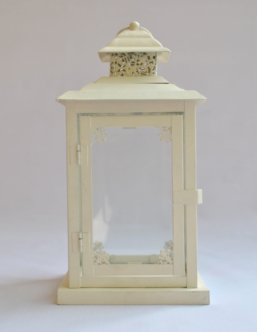 Candle Lantern White Small