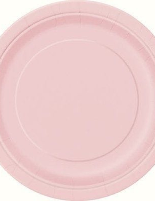 Pink Round Paper Plates