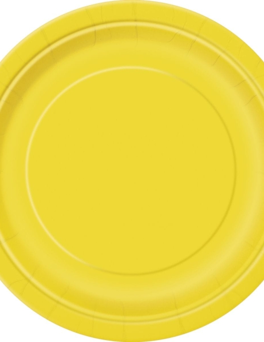 Yellow Round Paper Plates