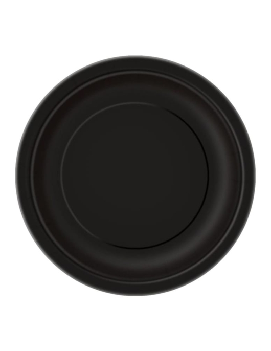 Black Round Paper Plates