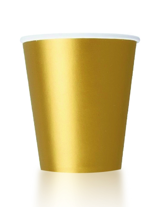 Gold Metallic Paper Cups 270 ml