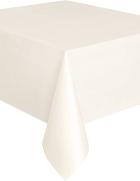 Vanilla Plastic Table Cover 54" X 108"