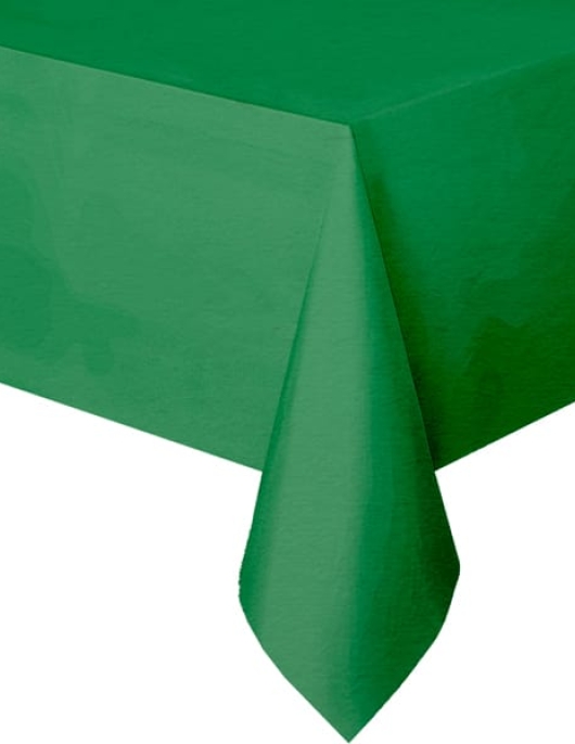 Green Emerald Plastic Table Cover 54" X 108"
