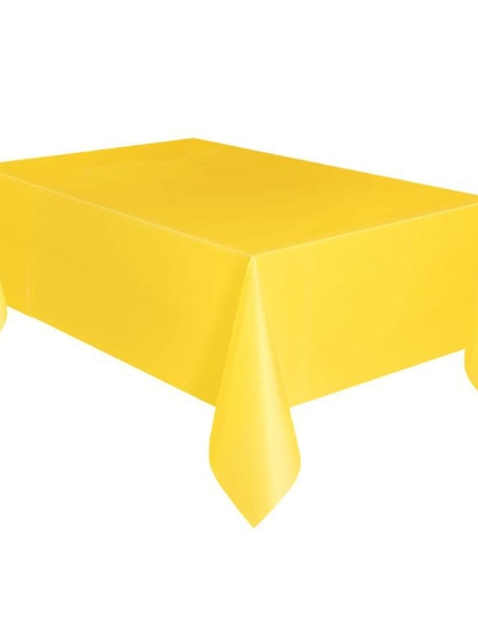 Yellow Plastic Table Cover 54" X 108"