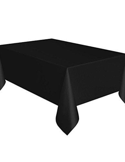 Black Plastic Table Cover 54" X 108"
