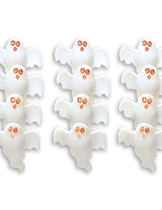 Halloween White Ghost Rings - 12 pcs