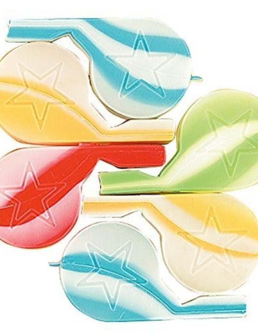 Assorted Police Whistles 6pcs
