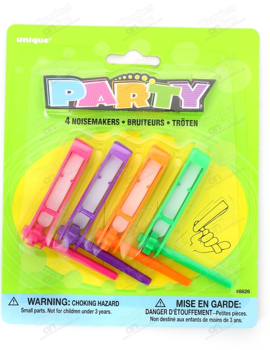 Assorted Spinning Noise Makers 4pcs