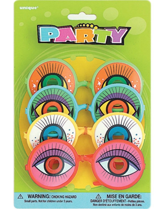 Birthday Party Funny Eyes Printed Eye Wear - 4 pcs