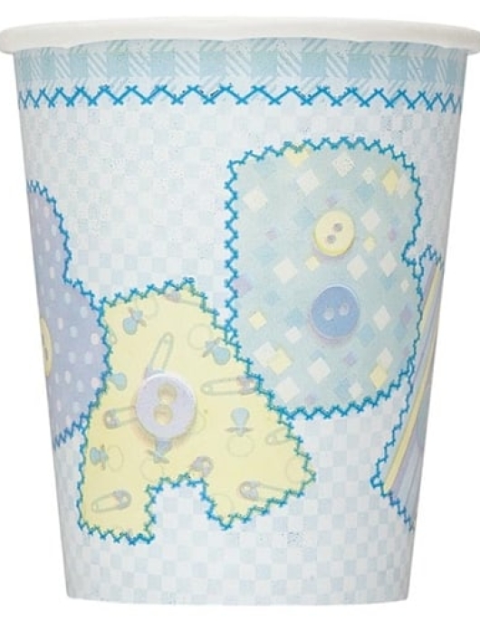 Paper Glass Baby Blue Stitching 270 ml