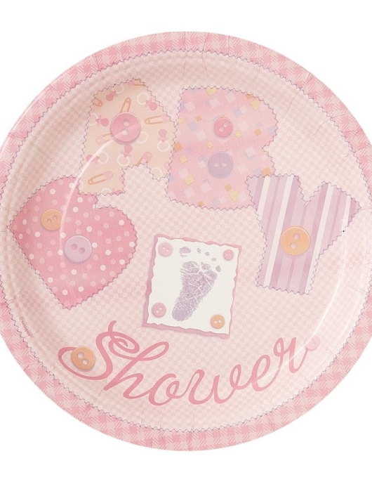 It's a Girl - Round Paper Plates 22.9 cm